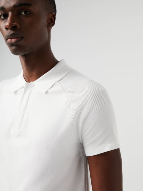 Performance Knit Polo-Shirt | FENZI V1.Y5.01 | White Performance Knit Polo-Shirt | FENZI V1.Y5.01 | White
